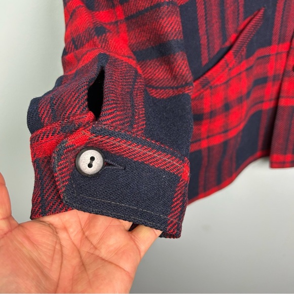 Vintage Pendleton virgen wool buffalo plaid men’s coat jacket M hunting mackinaw - Picture 4 of 11